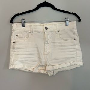 Garage White Denim Shorts - Size 5
